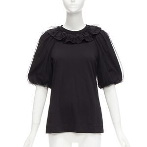Simone Rocha Cotton Sheer Overlay Tshirt